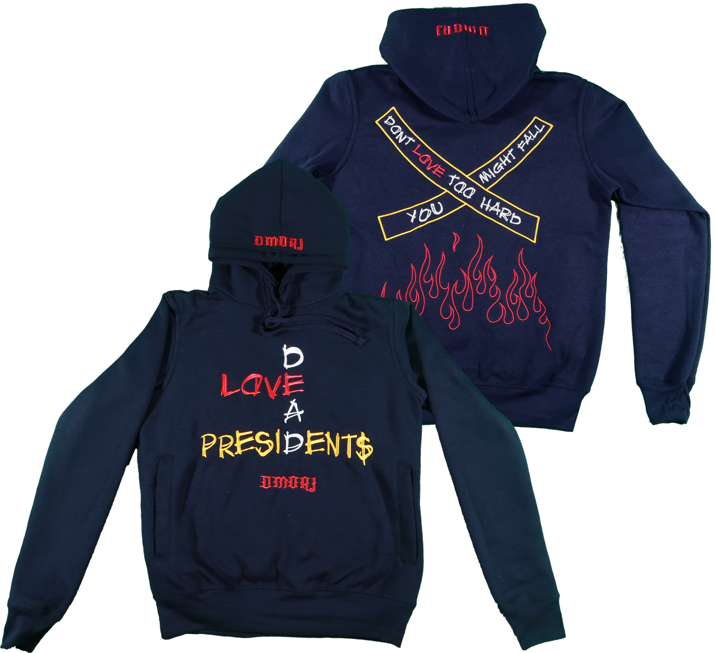 LOVE DEAD PRESIDENTS BLUE HOODIE