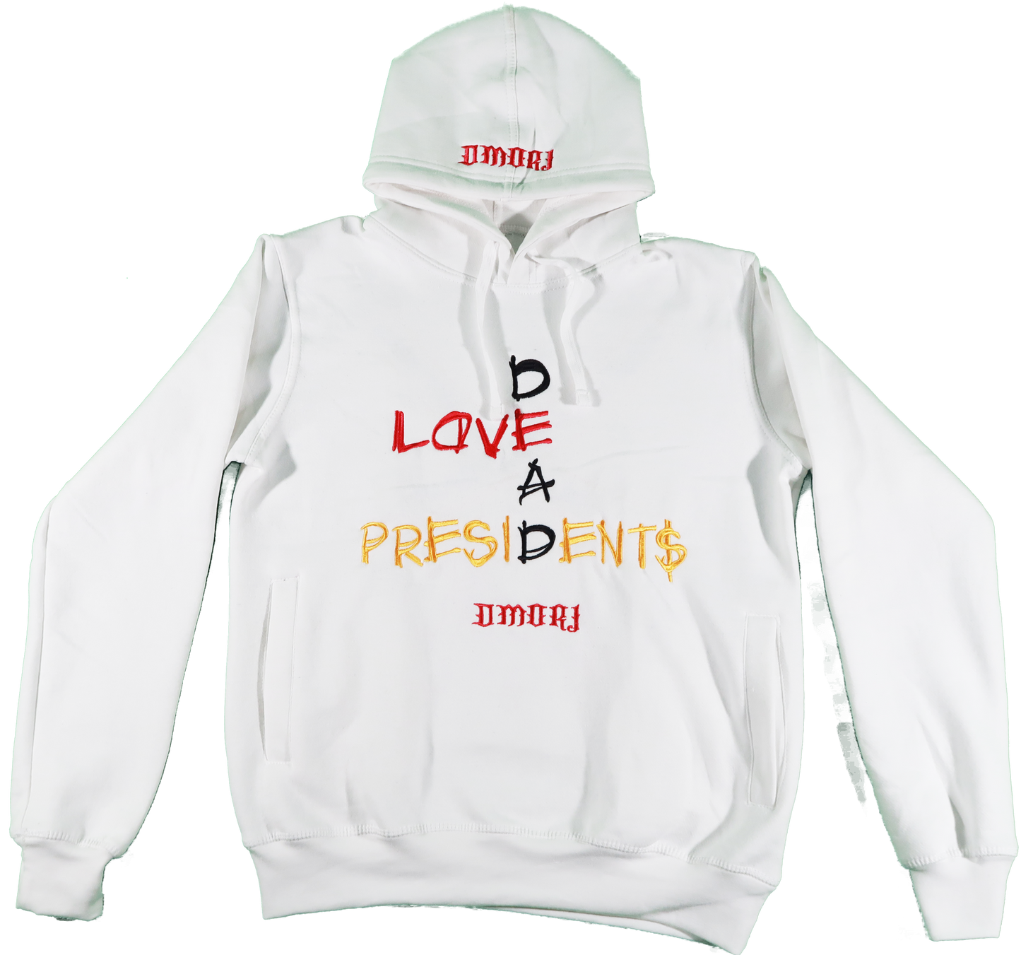 LOVE DEAD PRESIDENTS WHITE HOODIE